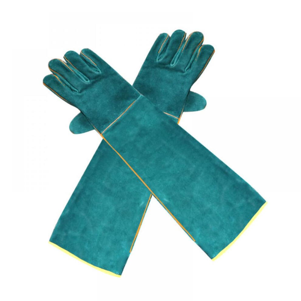 Green Anti-Bite Handling Gloves For Animals, Reptiles - Protective Gloves Electric Welding