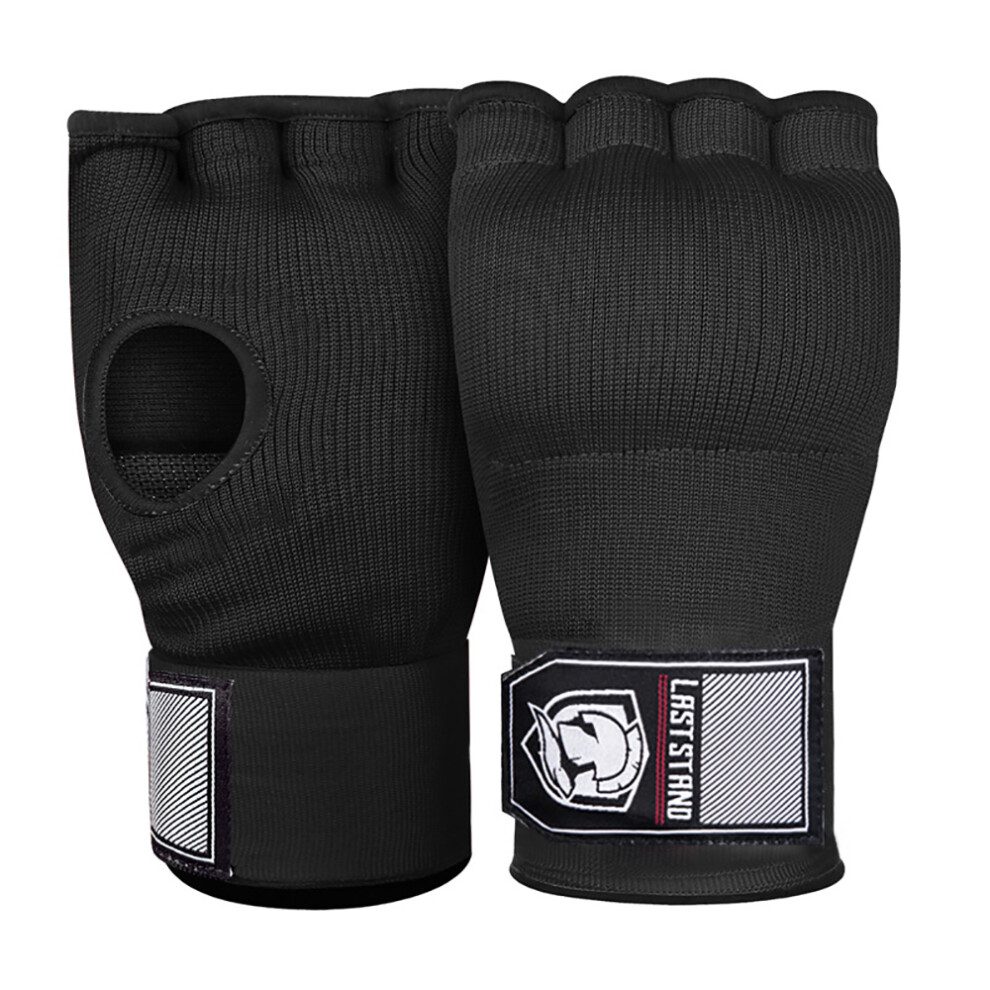 Black Boxing Mma Muay Thai Training Gel Inner Gloves, 69Cm Long Wrist Elastic Boxing Bandage, Martial Arts