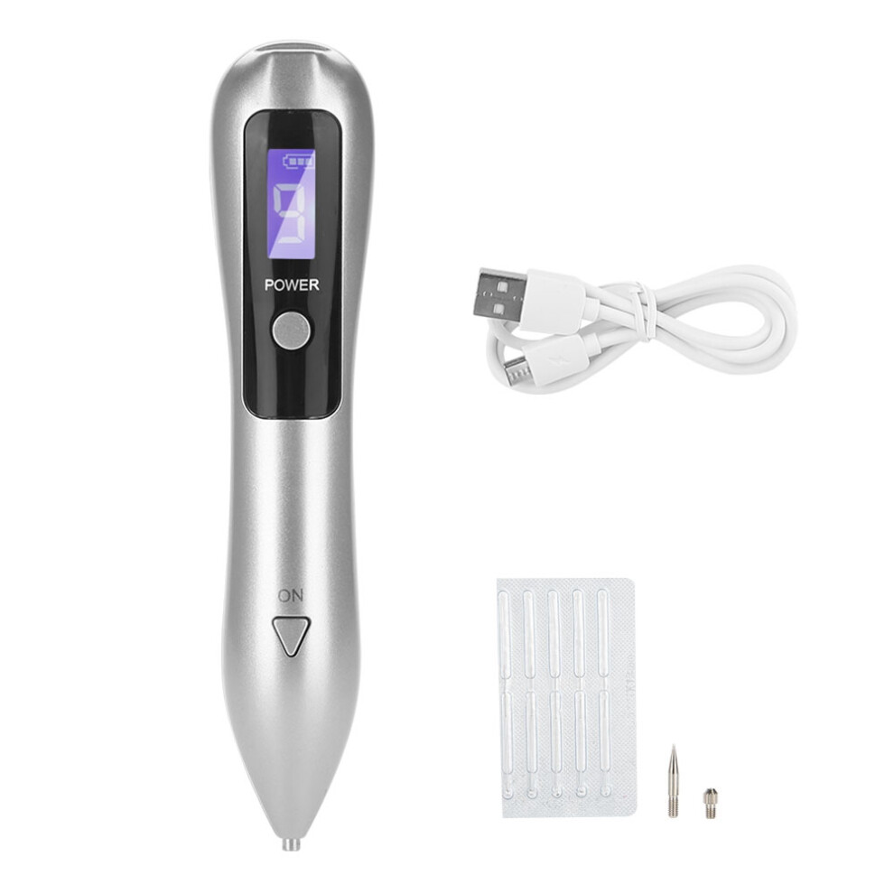 Silver Portable Lcd Dot Mole Freckle Spot Tattoo Removal Pen Beauty Skin Machine
