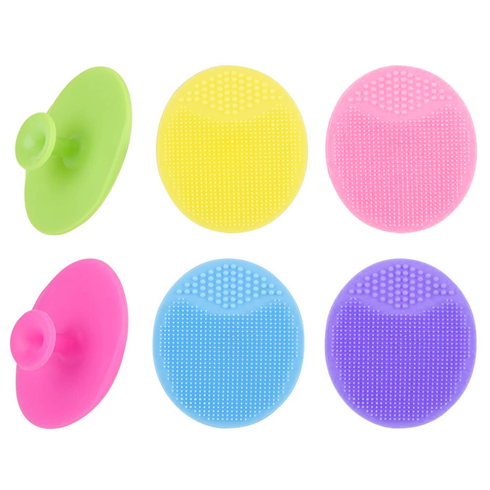 6Pcs Exfoliator Face Cleansing Pads Silicone Face Scrubber Blackhead Scrubber for Daily Facial Clean