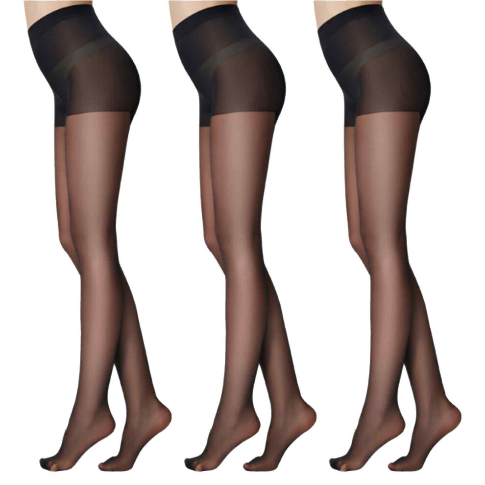 3 Pack Women's Sheer High Waist Tights, Breathable Pantyhose Black Tights for Women, High Waist Pan