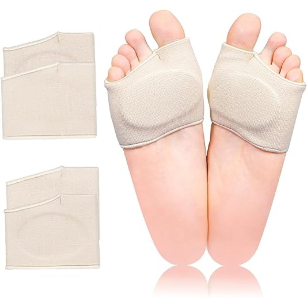 2 Pairs Metatarsal Pads with Gel Pad for Women and Men, Foot Pads for Ball Pain Relief, Morton's Neu