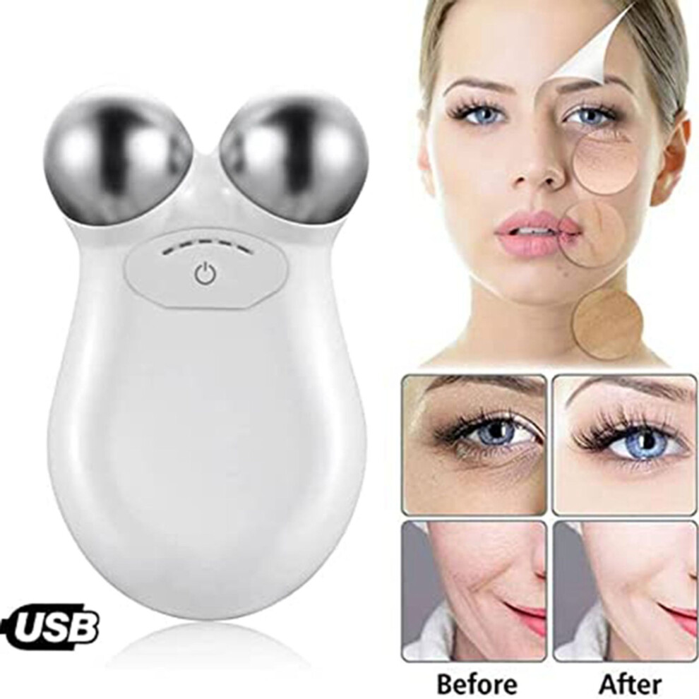 3D Face Roller Massage Facial Massager - Facial Roller with Microcurrent for Facial Massage, Skin Ti