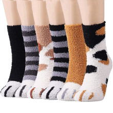 6 pairs of cuddly socks for women, winter socks, fluffy socks, anti-slip socks, warm bed socks, hous