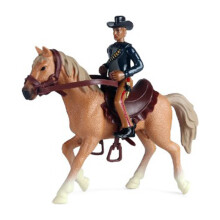 Cowboy Horse Toy High Simulation Lifelike Details Safe Plastic Bright Colors Horse Riding Figurine f