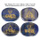 4 Elements Assorted Stones Engraved Triangular Symbols Earth Air Fire Water Polished Rune Stones for 5