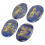 4 Elements Assorted Stones Engraved Triangular Symbols Earth Air Fire Water Polished Rune Stones for 7