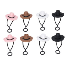 8pcs Cowboy Hat Straw Cover Reusable Silicone Drinking Straw Cover Decorative Straw Protector Cover