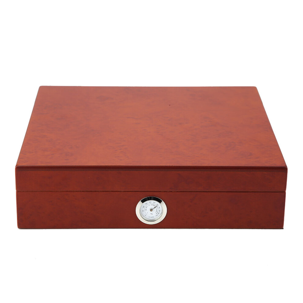Brown Mini Portable Humidor Cigar Box Vintage Wooden Cigarette Container Storage Case (Brown)