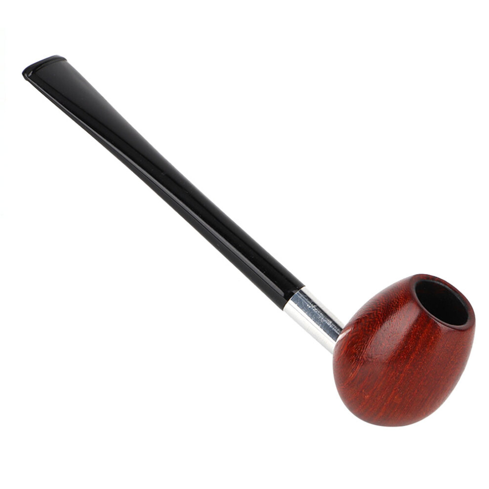 Long Handle Ebony Wooden Tobacco Pipe Portable Smoking Cigarette Pipe