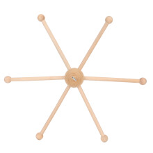 Wooden Frame Baby Crib Hanger Spherical Six Legs Baby Wooden Mobile Hanger for Wind Chime Bed Toy De