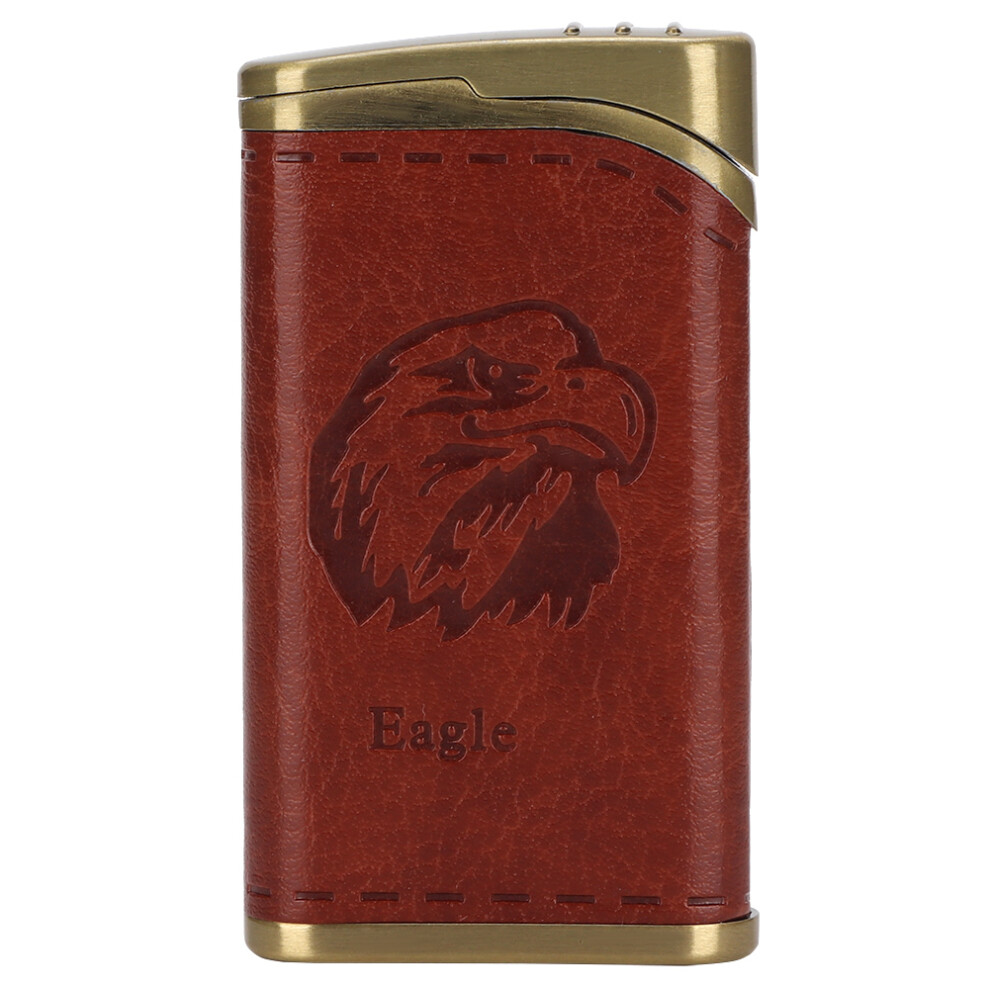 Brown Windproof Electric Dual Arc Lighter Flameless Lighter For Collector ( Eager Mouth)