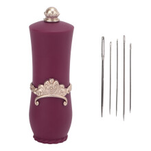 Pin Cushion Lipstick Shape Exquisite Beautiful Retractable Design Portable Household Needle Collecto
