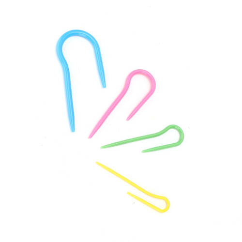 80Pcs U Cable Knitting Needles 4 Sizes Smooth Durable Curved Crochet Hook for Knitting Hats Sweaters 2