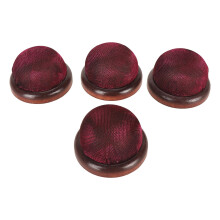 4pcs Pin Cusion Wooden Base Sewing Pin Cusion Holder Multipurpose Portable Tailor Pin Cushion for DI