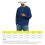 Sweater Round Neck Long Raglan Sleeves Solid Color Casual Comfortable Men Pullover Blue XXL 4