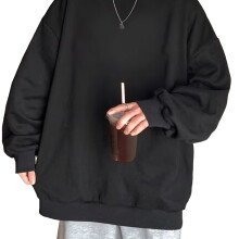 Men Crew Neck Sweatshirts with Letter Print Pattern Pre Shrink Treatment Wrinkle Resistant Strong Dy
