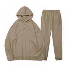 Two-piece leisure sports hooded loose sweater trousers set printed picture clothing