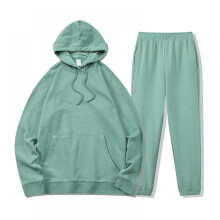 Two-piece leisure sports hooded loose sweater trousers set printed picture clothing