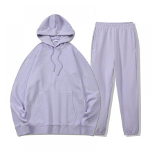 Two-piece leisure sports hooded loose sweater trousers set printed picture clothing