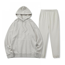 Two-piece leisure sports hooded loose sweater trousers set printed picture clothing