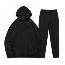 Two-piece leisure sports hooded loose sweater trousers set printed picture clothing