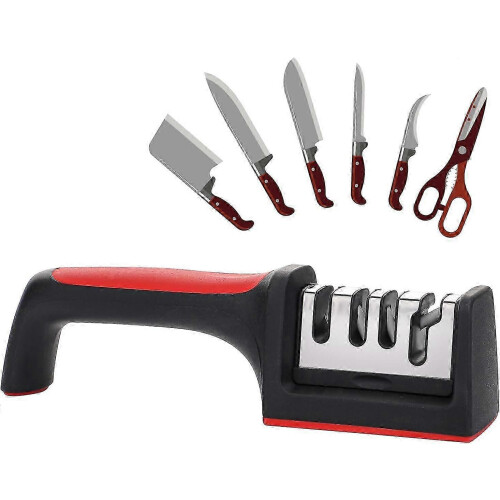 3-Stage Manual Knife Sharpener for Kitchen and Home