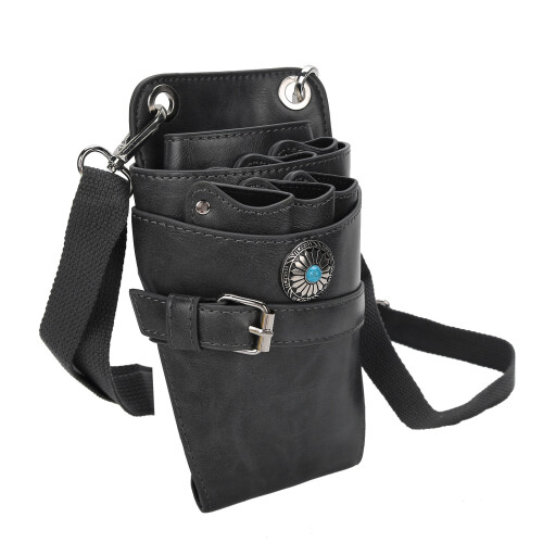 Haarschere Tasche Retro Friseur Schwarz 2