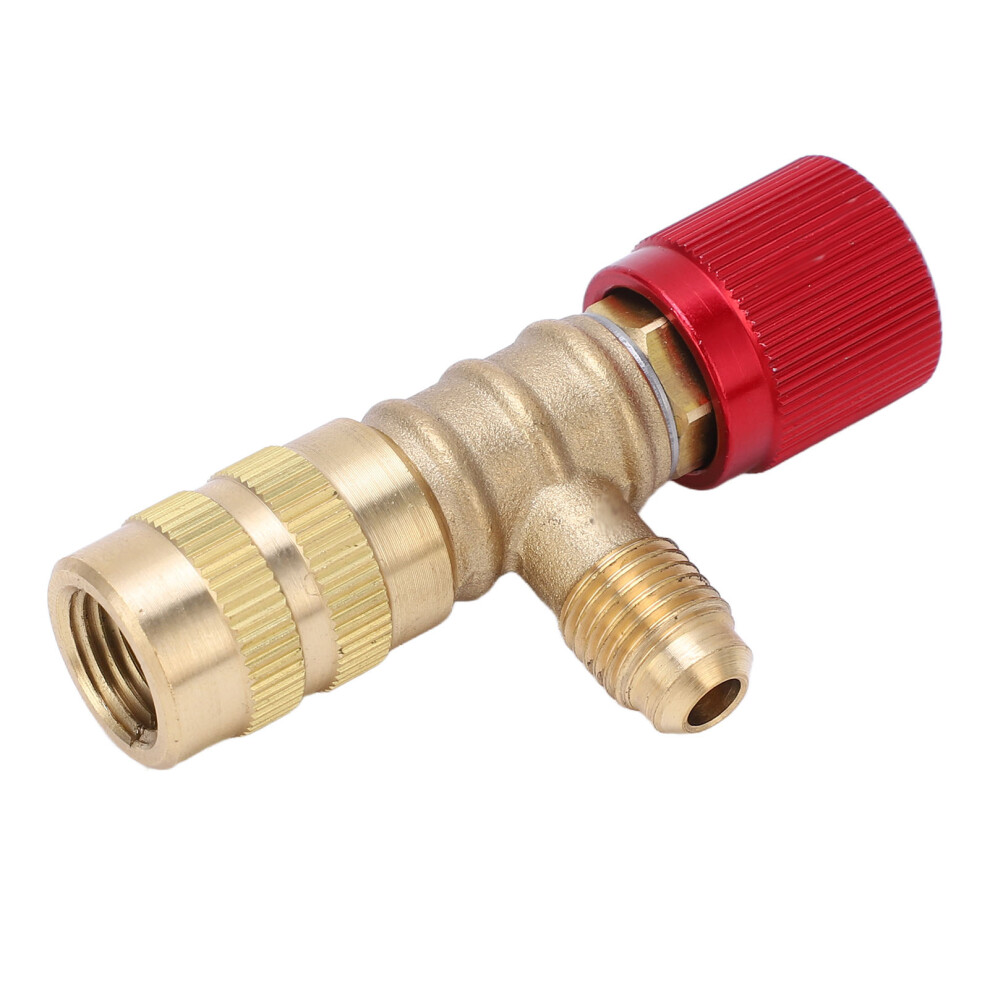 Knurled Non-Slip 1/4In Male 5/16In Female Brass Valve For R134a R410 R22 4601356598966