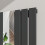 AICA (Anthracite, 1800x381mm) Vertical Radiator with Mirror 3