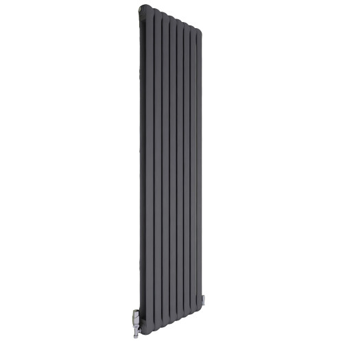 AICA (Anthracite, 1800x504mm) Modern designer Curved Panel 2 Column Radiator 1
