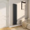 AICA (Anthracite, 1800x384mm) Modern designer Curved Panel 2 Column Radiator 1