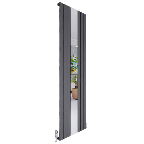 AICA (Anthracite, 1800x535mm) Vertical Radiator with Mirror 1
