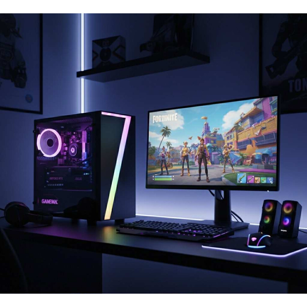 Fast Gaming Pc Bundle Quad Core I5 1Tb Hdd + 128Gb Ssd 16Gb Ram Gt730 + Speakers 840046030568