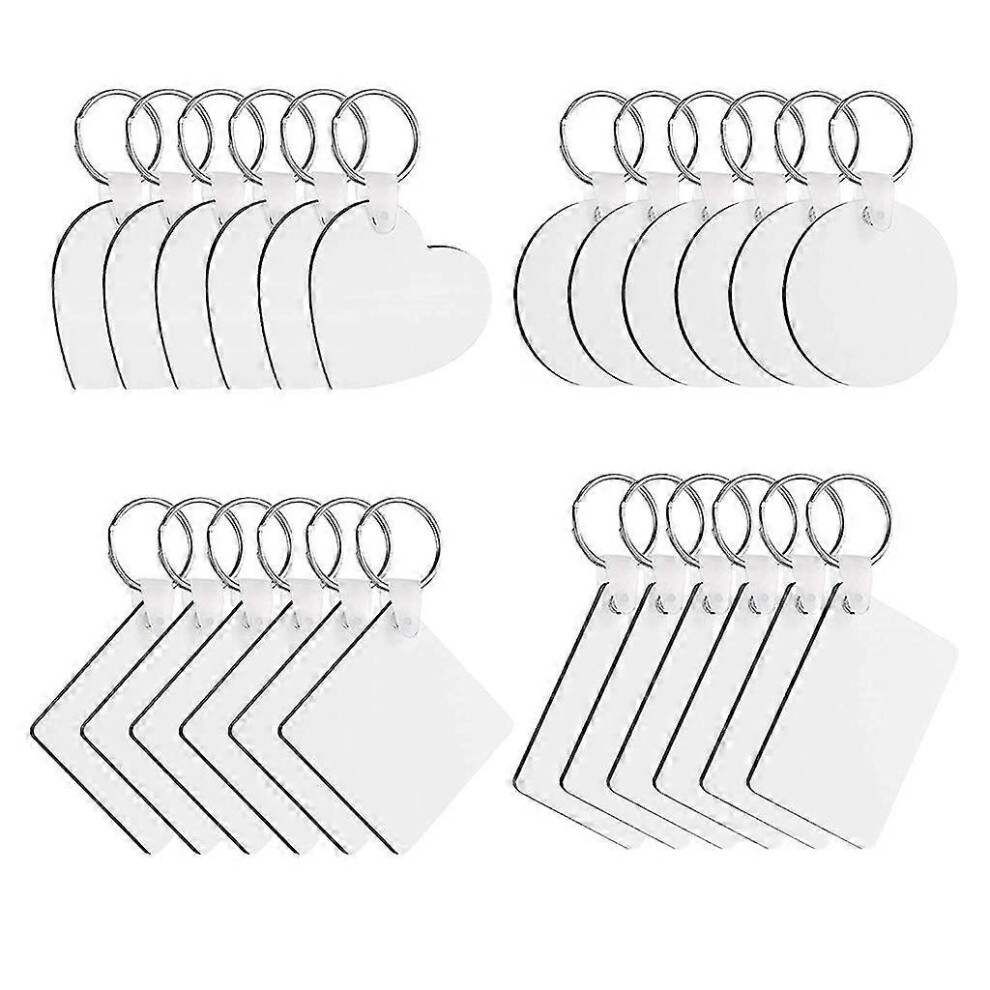 Kikidex (As Show, One Size) Sublimation Blank Keychains Thermal Transfer For Key Chain Double-Side Print Key