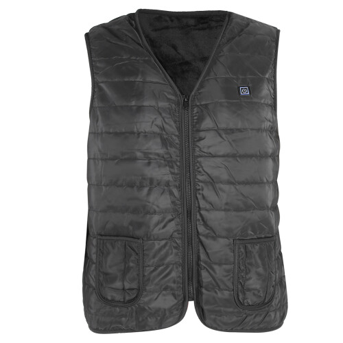 (L) 3-Gear USB Heating Vest Jacket Black L