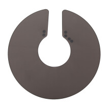 (Black) Silikon-Friseur-Umhängecape wasserdicht, rund, Schwarz