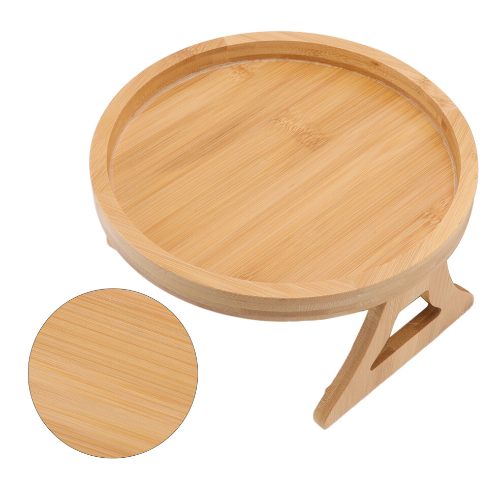 Bamboo Sofa Tray Armrest Clip-On Table 24.5x24.5x12cm Wood Texture-image-OPC-PMHDTBY-NEW