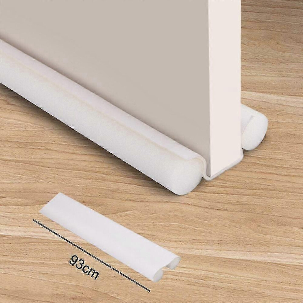 Kikidex (As Show, One Size) Door Draft Stopper Soundproof Thicken Flexible Door Gap Seal Insect Wind Cold Proof Strip - White Szrh A-F