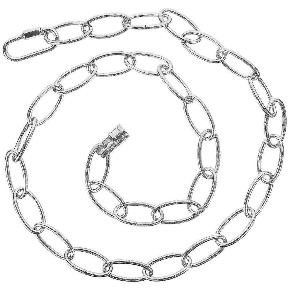 Kikidex (As Show, One Size) Hanging Lamp Chain Metal Light Chain For Chandeliers Bedroom 1Set Silver