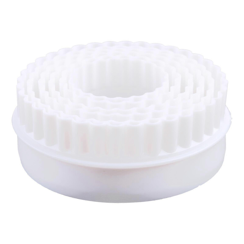 Kikidex (As Show, One Size) 6 Pcs Round Cookie Cutter Set Multi-Size Fondant Cutter Set Easy To Clean