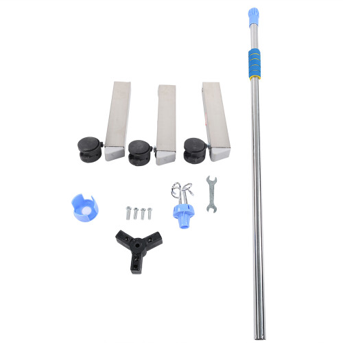 Stainless Steel IV Pole Adjustable Drip Stand with 4 Hooks Wheels