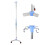 Stainless Steel IV Pole Adjustable Drip Stand with 4 Hooks Wheels 5