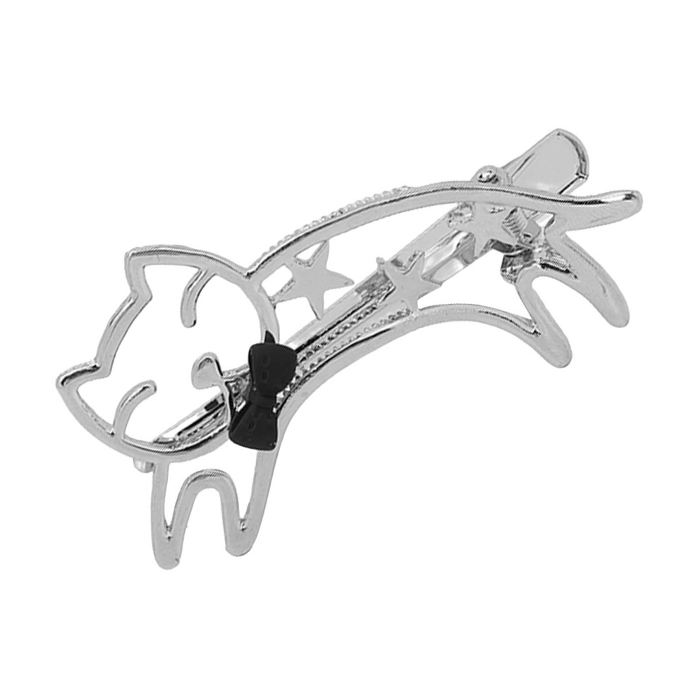 Cute Kitten Duckbill Hair Clip Electroplated Alloy Hairpin for Bangs-image-OPC-PMHDY7Y-NEW