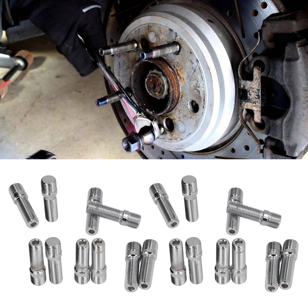 Durable 20Pcs Wheel Stud Conversion Adapter 32Mm Length M14x1.5-M12x1.5 4611356604239