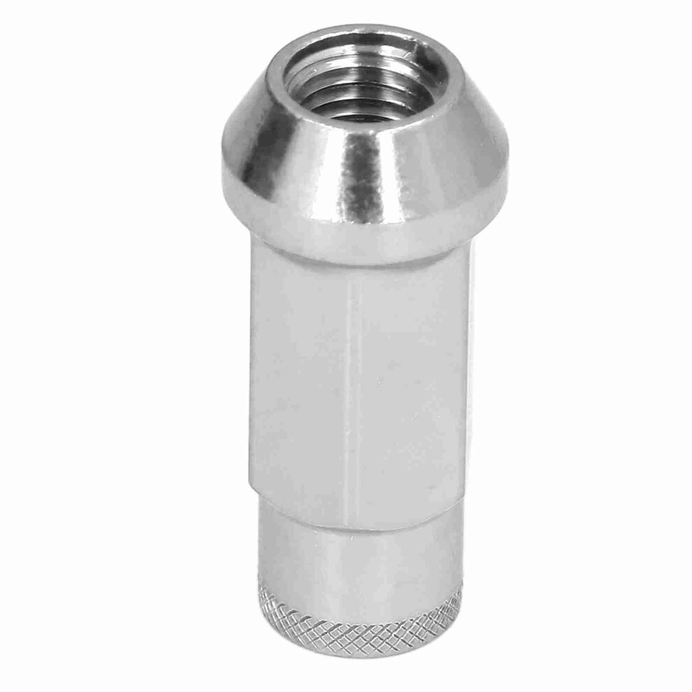 20Pcs M12x1.5 Metal Wheel Lug Nuts With Wrench Socket For Ford Focus Silver 9351356604321