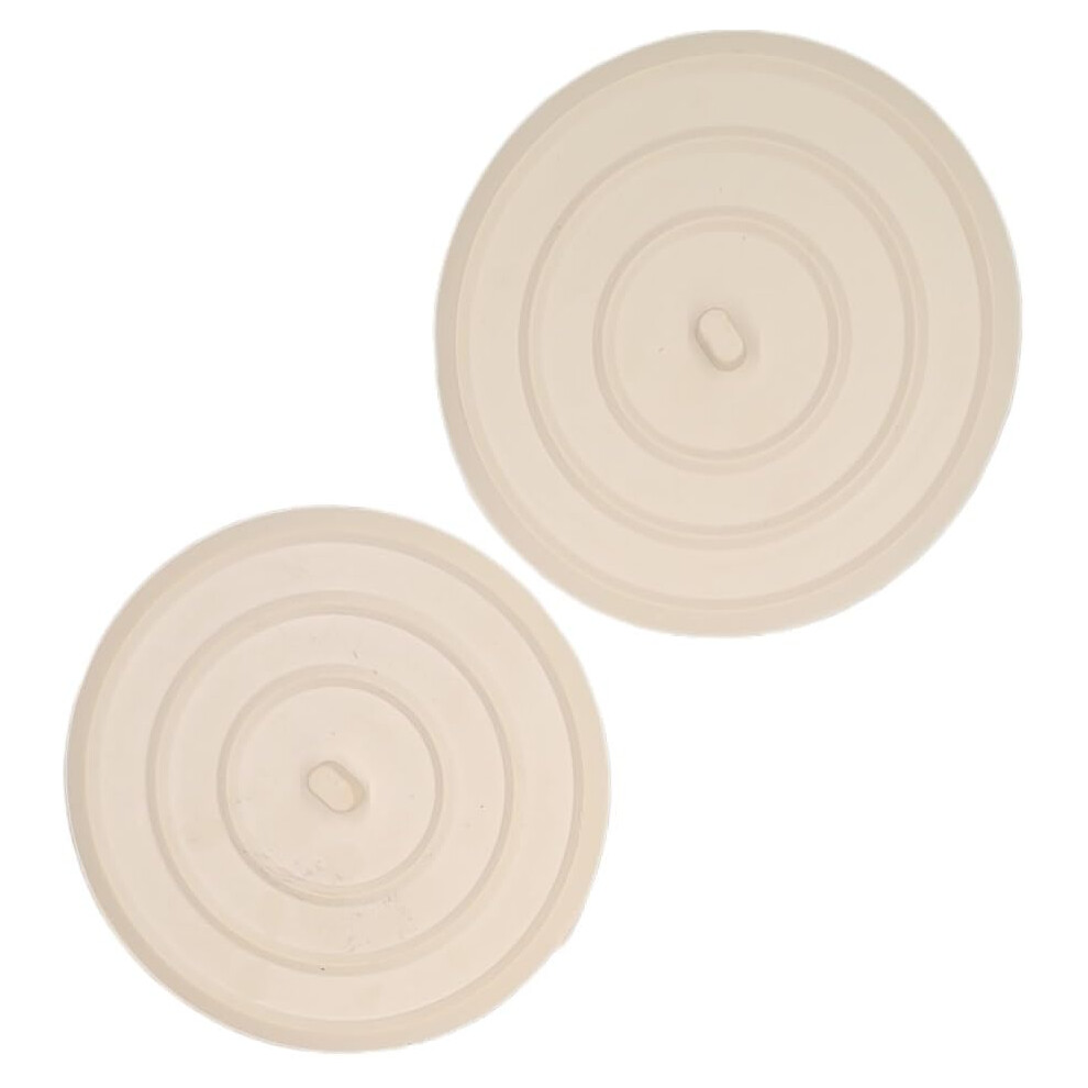Rubber Flat Suction Sink Stopper 2Pc Set - Fits Most Standard Sink, Tub & Shower Drains (1 Set (2 Stoppers)) 690770868803