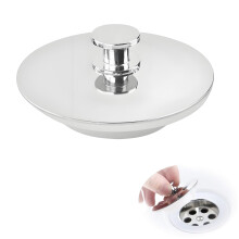 Universal Bath Plug Replacement,40mm-45mm Sink Bathtub Stopper Push Up Pop Plugs Sinks Rubber Seal Assembly Replacements Shower Overflow Cover