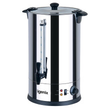 Igenix IG4008 Catering Urn, Hot Water Boiler, Tea Urn for Home Brewing, Commercial or Office Use, 8 Litre, Stainless Steel