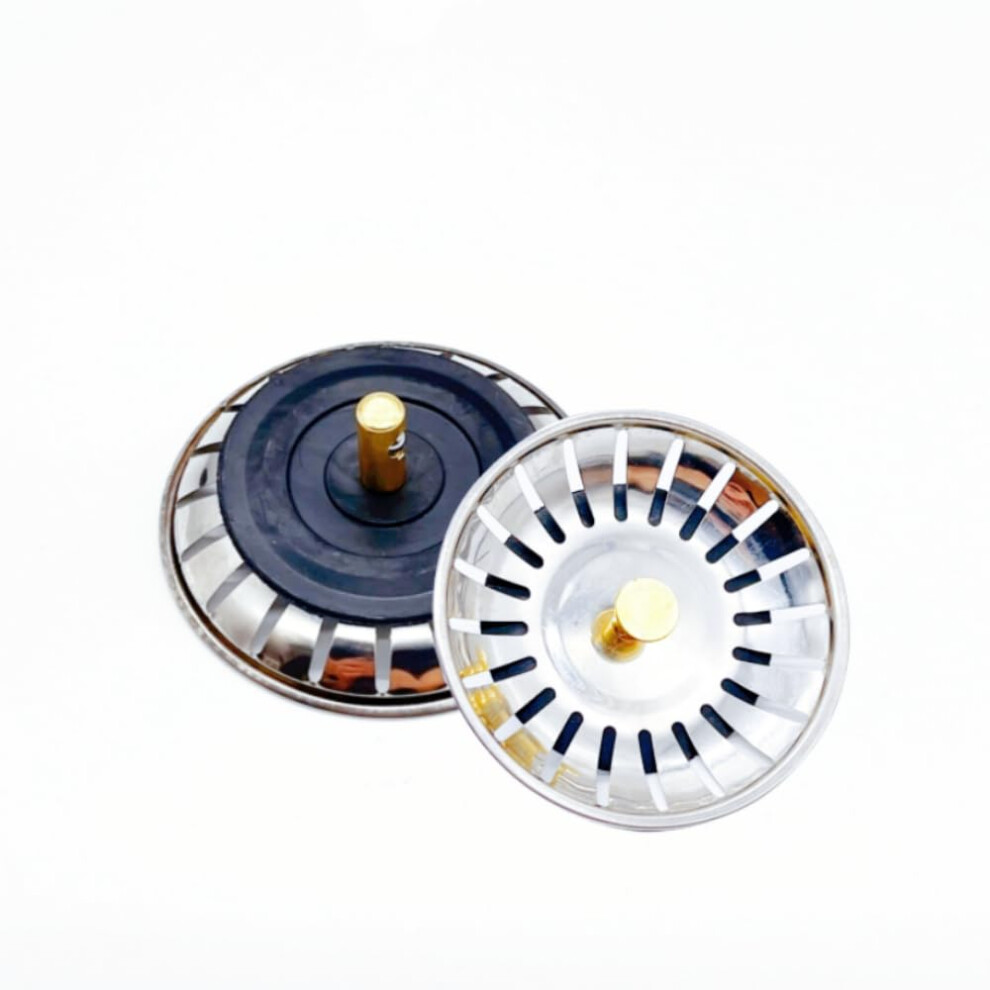 Sink Strainer,2 Pack Kitchen Universal Sink Strainer Stainless Steel Sink Plug, Diameter 78Mm? 750828704559
